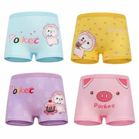4 pieceslot 2 12year children underwear high quality cotton girls panties cat pattern kids boxer briefs child soft girl pants