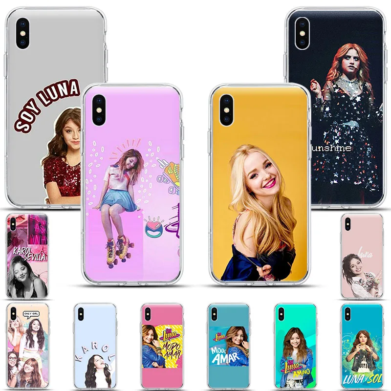 Луна милая девушка телефон чехол для iPhone 12 11 Pro XS Max XR X 7 8 6s плюс SE2020 5s Силиконовый