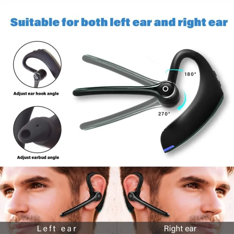 

F910 Bluetooth 5,0 гарнитуры двойной Mic Шум шумоподавления наушники телефон громкой связи Bluetooth гарнитура с наушным креплением Бизнес для телефона ...