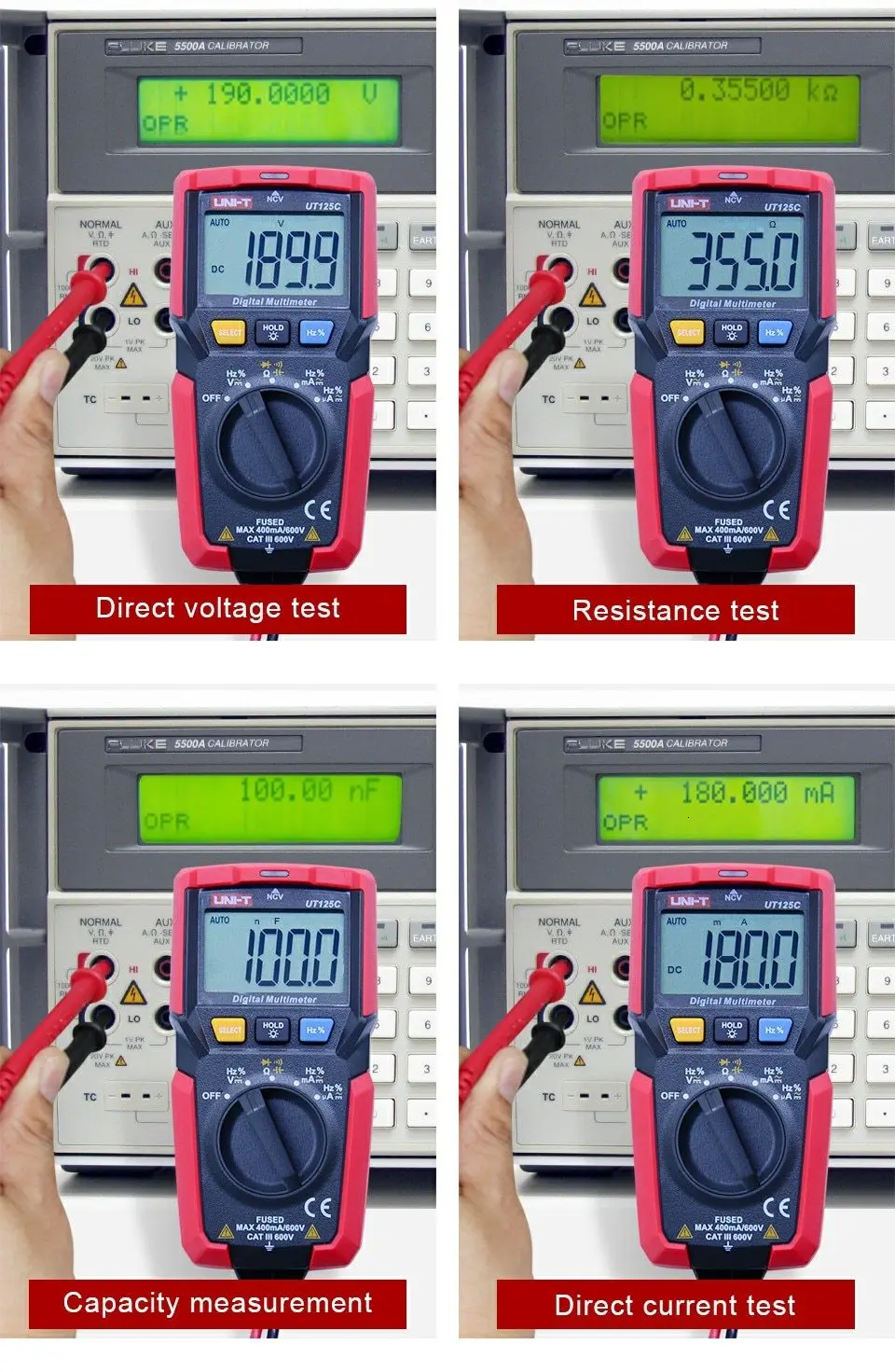 UNI-T UT125C цифровой мультиметр AC DC Напряжение измеритель тока Сопротивление Емкость Частота тестер NCV диод тест непрерывность