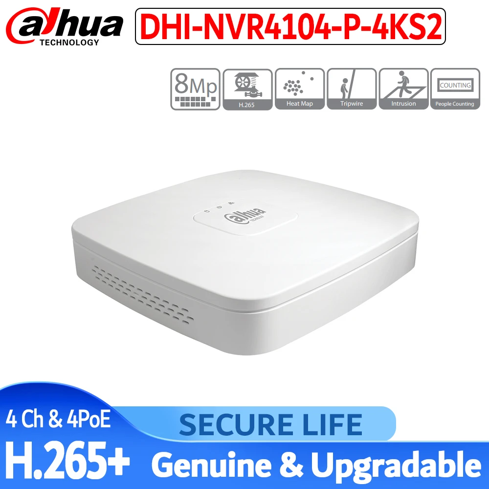 Оригинальный английский с логотипом NVR4104 P 4KS2 4CH 4K NVR 4 POE Замена сетевой