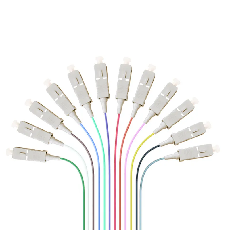 SC/UPC 12 Core OM3 Pigtail MM 1.5M Optical Fiber Cable Color Bunchy | Мобильные телефоны и аксессуары