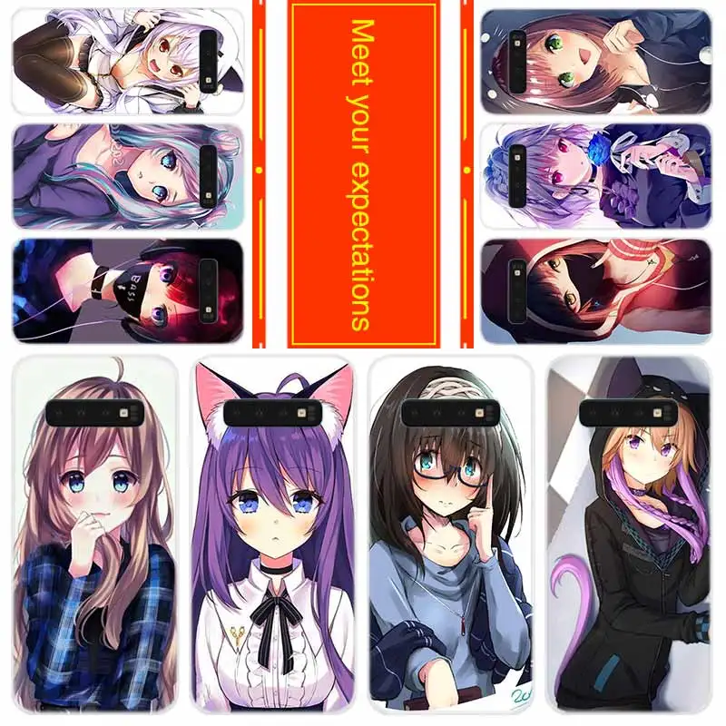 

Мягкий чехол для Samsung Note 20, 10, 9, 8, силиконовый чехол из ТПУ для Note20plus, Note10plus, чехол-бампер с аниме-анимацией для девочек-подростков