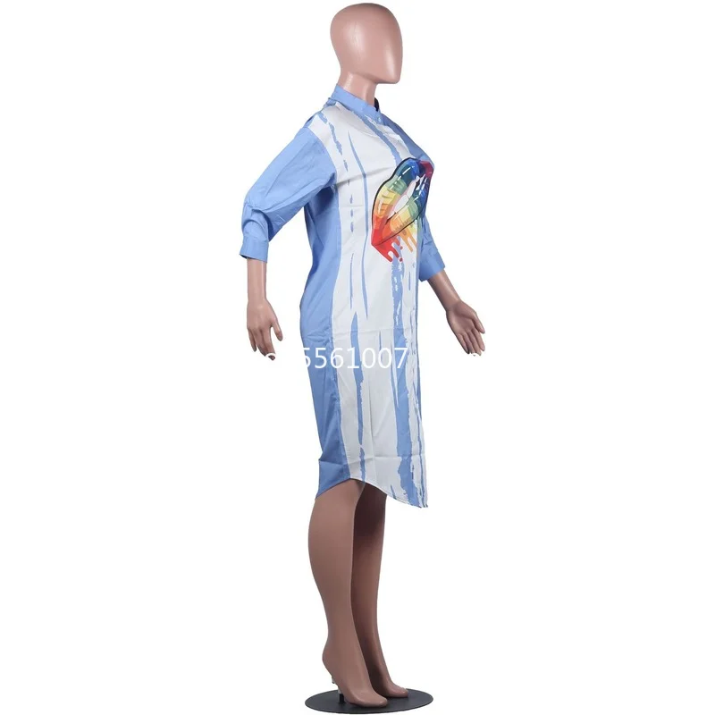 Африканские платья-рубашки для женщин 2021 африканские женские с длинным рукавом и