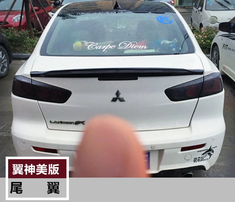 Для Mitsubishi lancer спойлер 2010-2015 высокого качества ABS Материал заднее крыло автомобиля