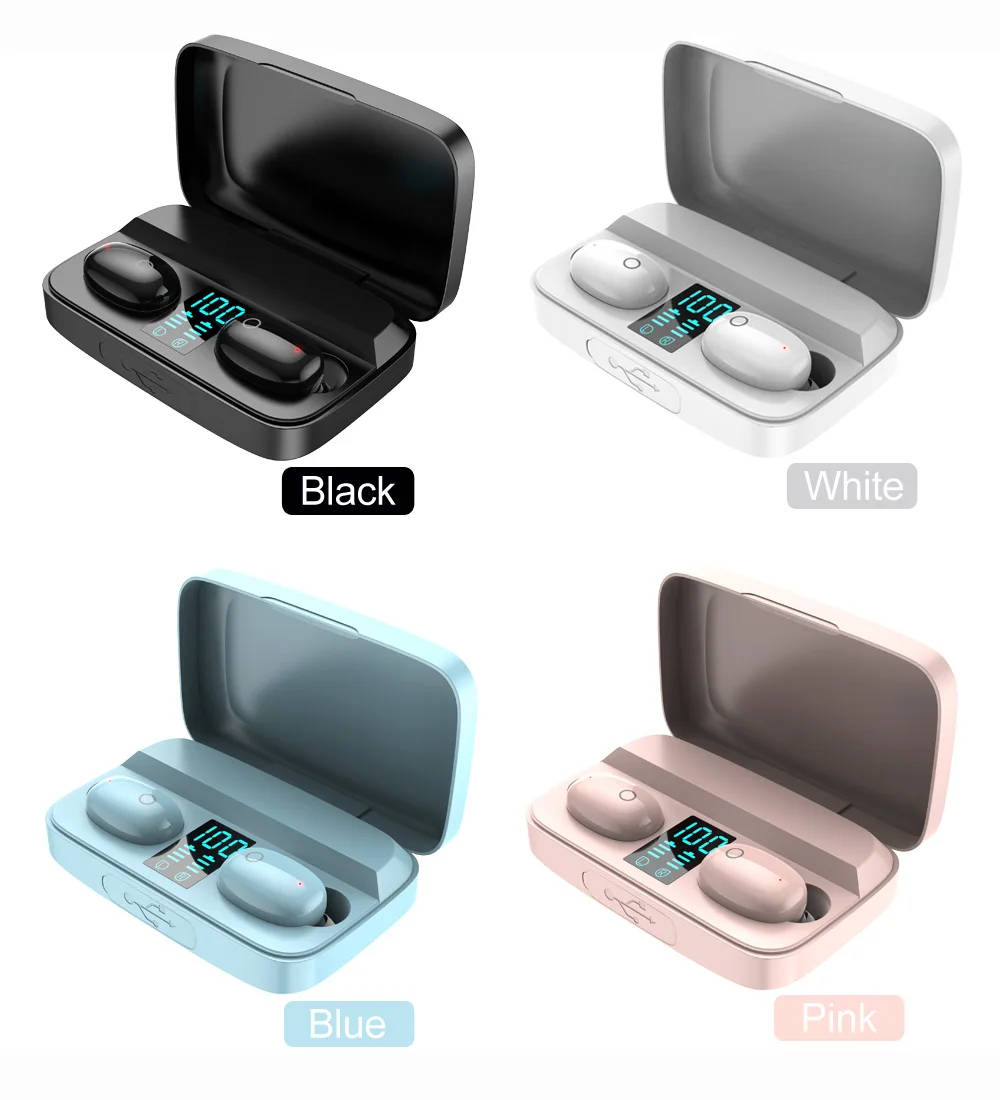 AWI W2S беспроводные наушники Bluetooth 5,0 TWS гарнитура светодиодный дисплей с 1800 мАч Внешний аккумулятор Наушники Hi-Fi стерео спортивные наушники