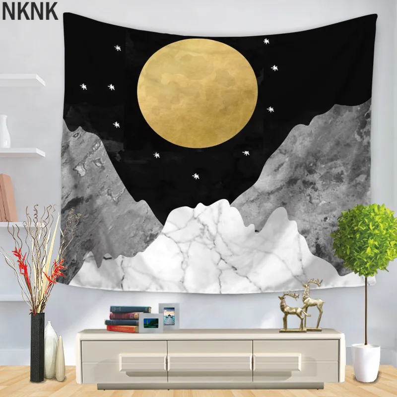 

Moon Change Pattern Printed Home Wall Hanging Tapestry Decoration Beach Boho Decor Psychedelic Tapestry Throw Wall Cloth