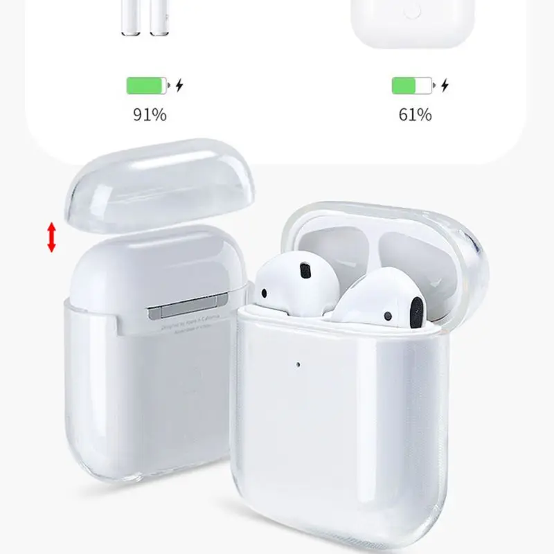 Универсальная мягкая искусственная кожа для AirPods 1 2 зарядная коробка|Аксессуары