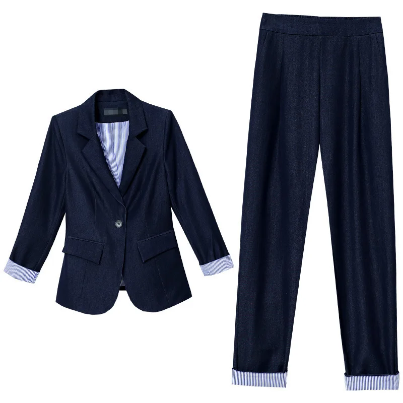 

S6820121 temperament commuting suit suit women 2020 autumn new slim fit two piece professional suit