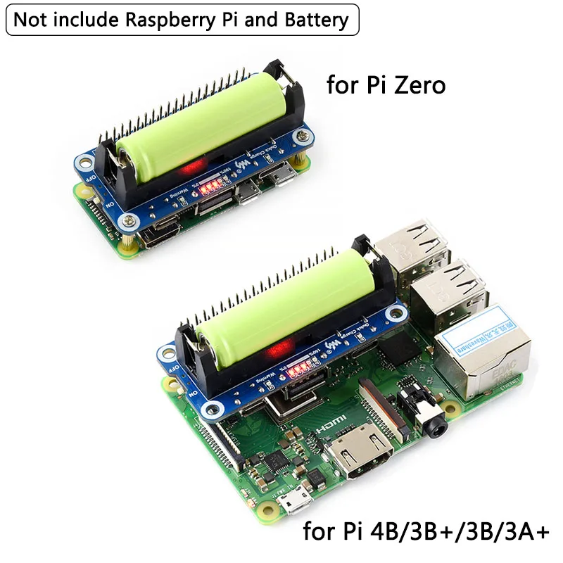 Raspberry Pi 4 Модель B Плата расширения литиевой батареи SW6106 5V Выход двухсторонняя
