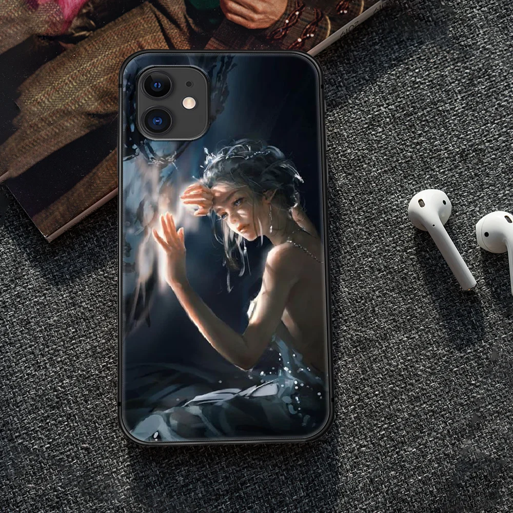 

Ghost Blade princess Phone Case Cover Hull For iphone 5 5s se 2 6 6s 7 8 12 mini plus X XS XR 11 PRO MAX black Coque Soft Bumper