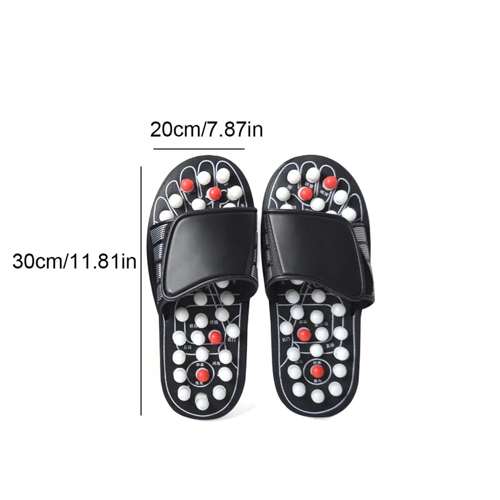 

Acupressure Massage Slippers Eva Wood Footwear Foot God Taiji Acupoint Magnetic Therapy Spring Massage Shoes 1 Pair