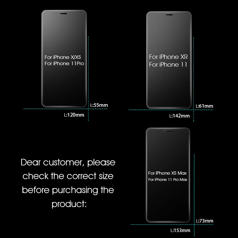

UTOPER 3PCS Full Cover Tempered Glass On For iPhone 11 12 Pro Max Screen Protector Glass For iPhone Xs Max X XR 7 8 Plus SE Film