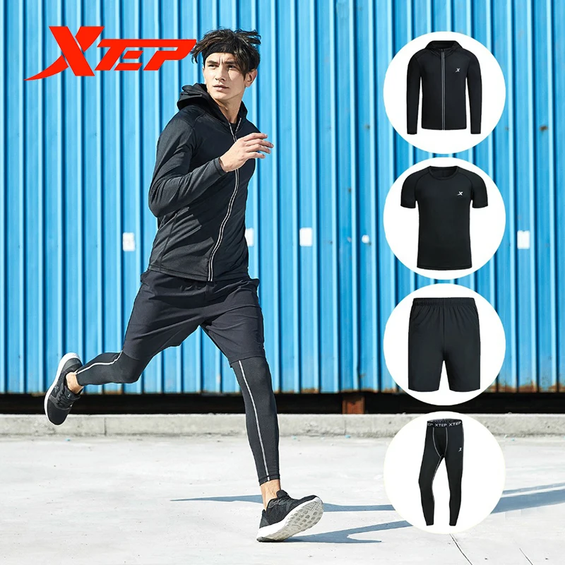 Xtep Мужская спортивная одежда 2018 осень новый легкий спортивный беговой Набор для