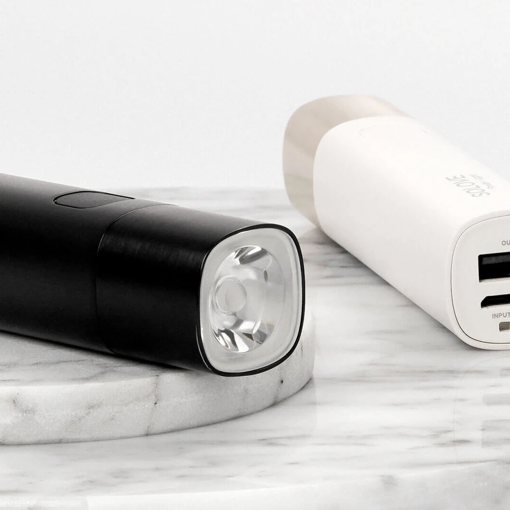 Xiaomi SOLOVE портативный фонарик USB зарядки для мобильных устройств перезаряжаемый яркий EDC фонарик 3000 мАч светодиодный фонарик для велосипеда