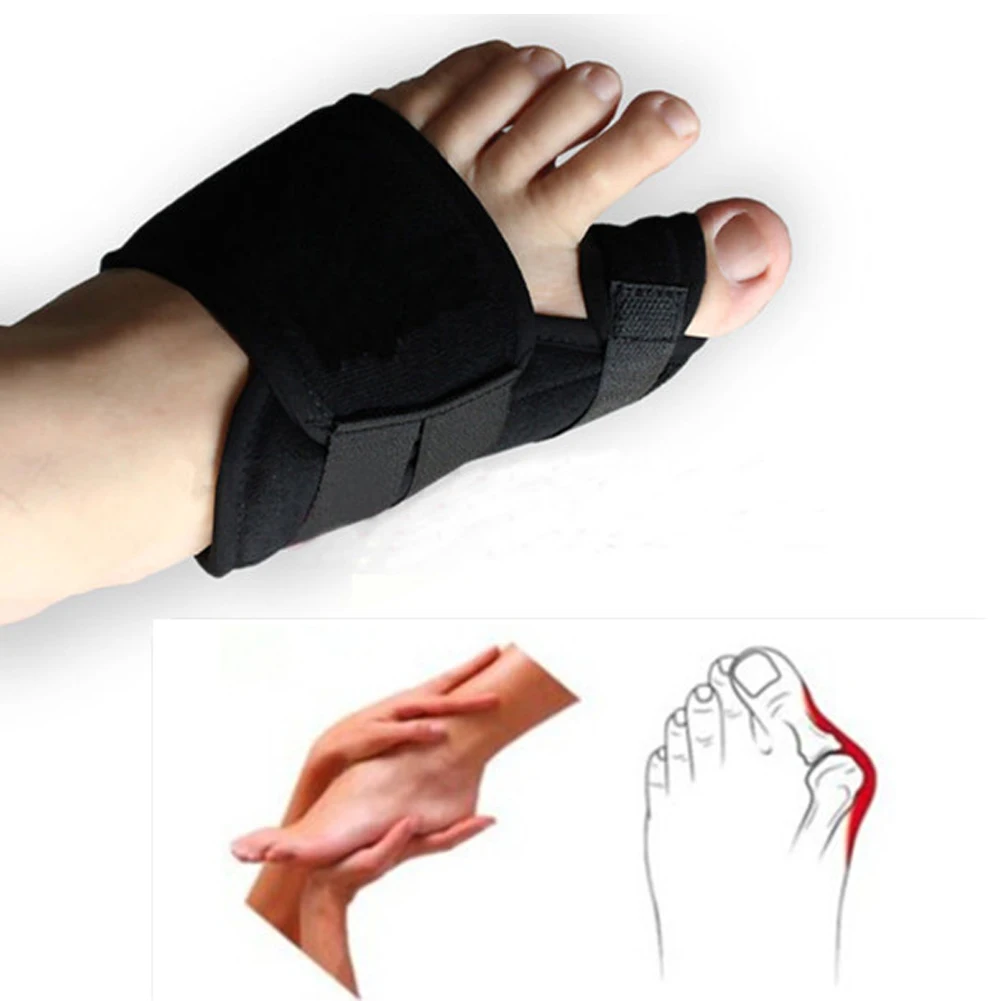 

Men Women Big Toe One Size Foot Care Keep Straight For Correction Practical Polyester Black Home Bunion Splint