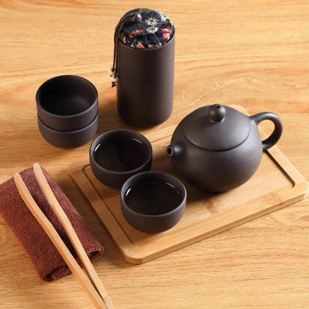 Чайная посуда Zisha сервис китайский чайный набор из фиолетовой глины инфузор