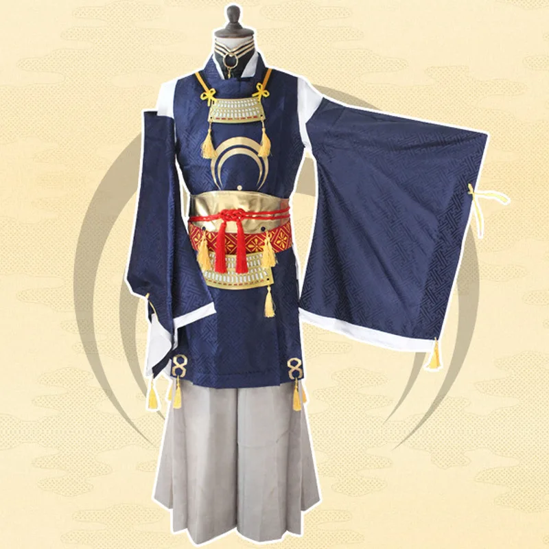 Аниме игра Touken Ranbu японское кимоно карнавальный костюм Mikazuki Munechika самурайская
