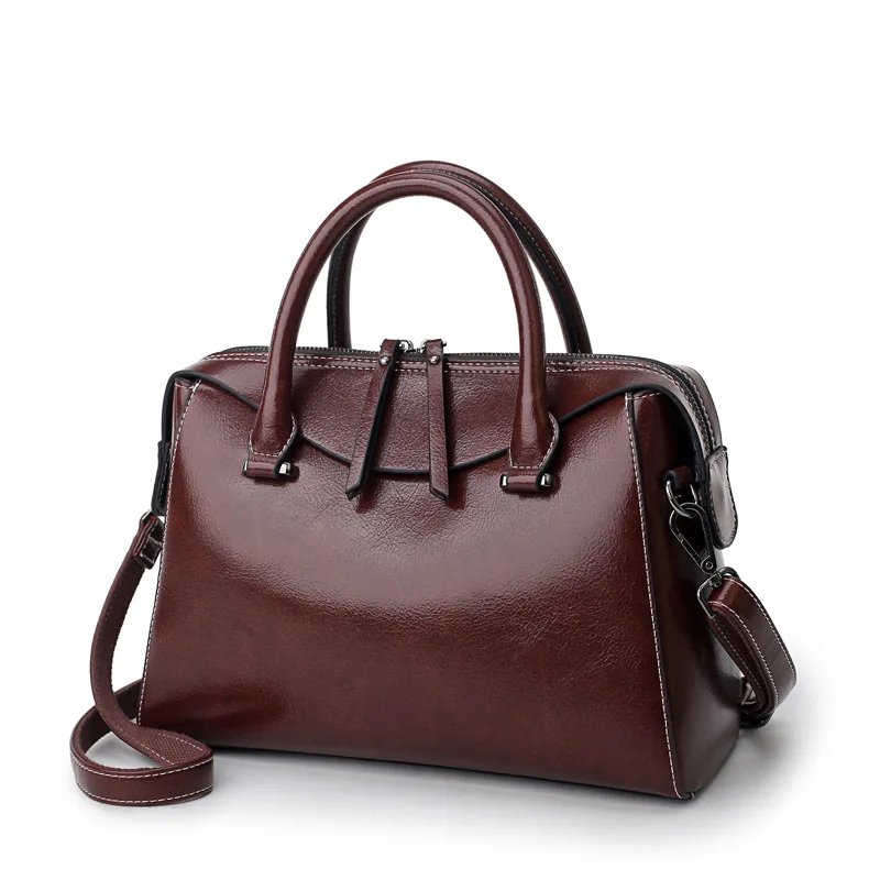 

100% Genuine Leather Handbags 2021 Ladies Fashion Large Capacity Portable Messenger Shoulder Bag Designer Handbags High Quality