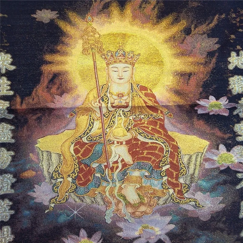 Шелковая вышивка живопись танка Kam Ksitigarbha BodhisattvaHome Furnishingdecoration | Дом и сад
