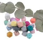 Бусины силиконовые шестигранные для прорезывателя зубов, 17 мм, 250 шт.