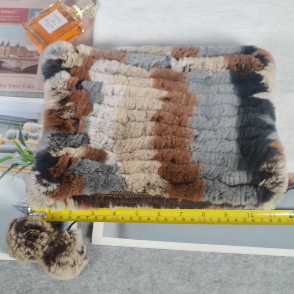 Новый стиль Для женщин Настоящий мех кролика шапки бини Шапки меховые шапочки