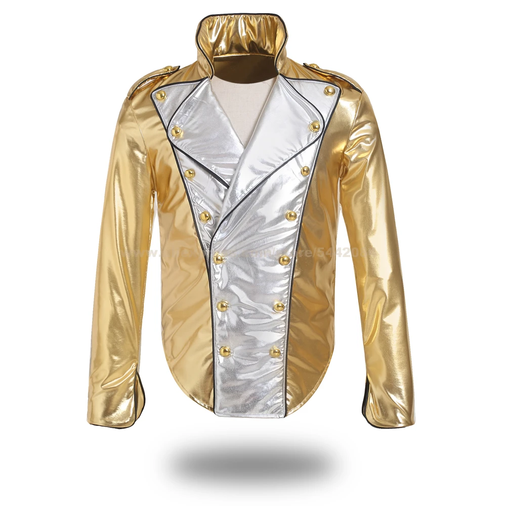 MJ Michael Jackson Coat History Golden Jacket Costume for Cosplay Imitation Prop MTV Collection