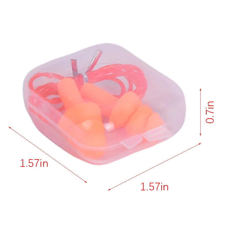 

1Pair Silicone Soft Ear Plugs Comfort Earplugs Noise Reduction PVC Rope Earplugs Protective For Swimming For Sleep