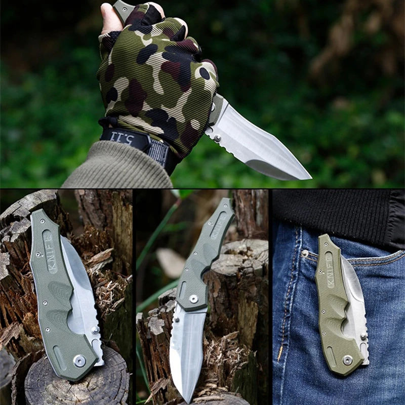 Кемпинг Самозащита нож для выживания в дикой природе Многофункциональный