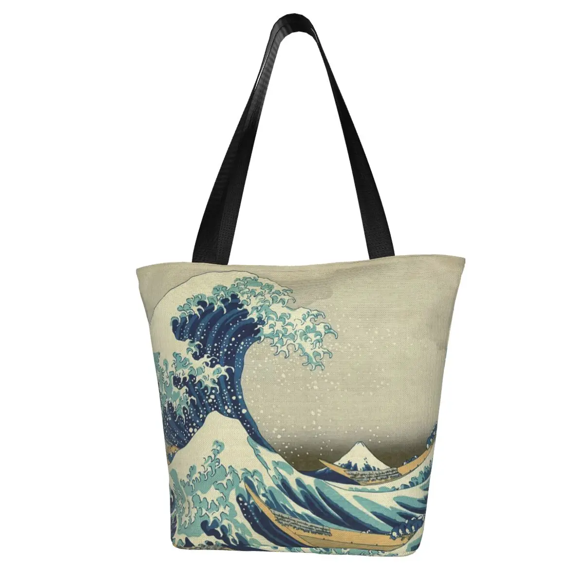 

Hokusai Shopping Bag Travel Cloth Handbags Woman Gift Reusable Bags