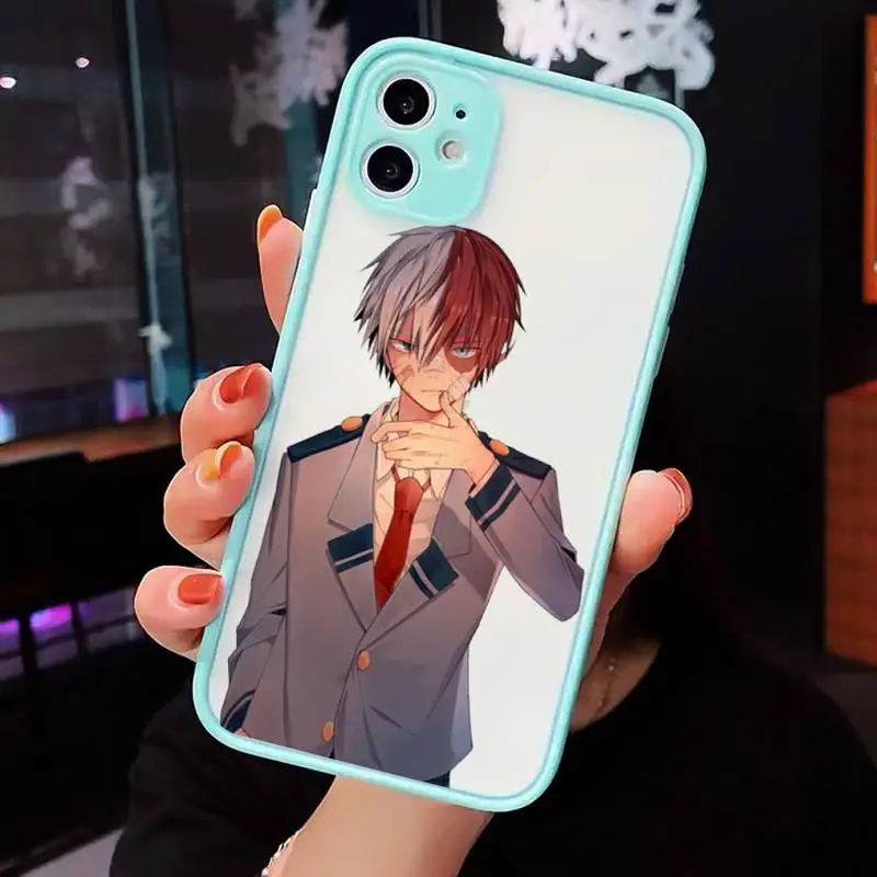 

My Hero Academia deku bakugou Boku Phone Cases matte transparent For iphone 7 8 11 12 plus mini x xs xr pro max cover