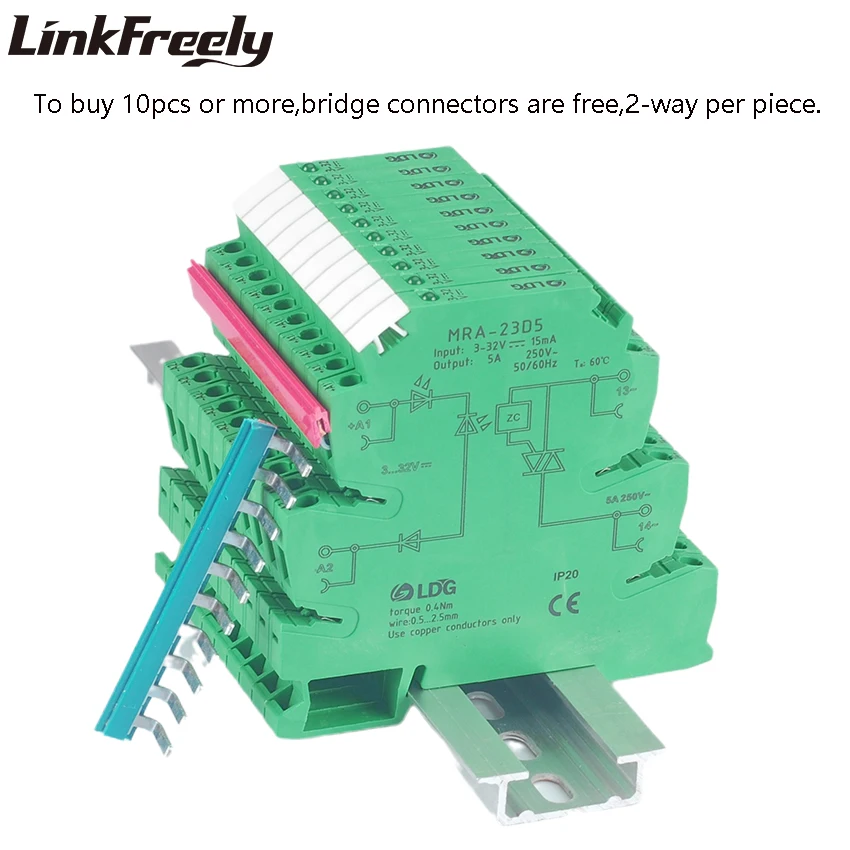 Твердотельный релейный модуль 10 шт. 5 А интерфейс ПЛК постоянный ток вход