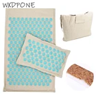 Кокосовое волокно лотоса Акупрессура Мат Комплект задней части тела мини-массажер с батарейным питанием подушка для отдыха, игрушка для снятия стресса, массажер для йоги подушка шиацу