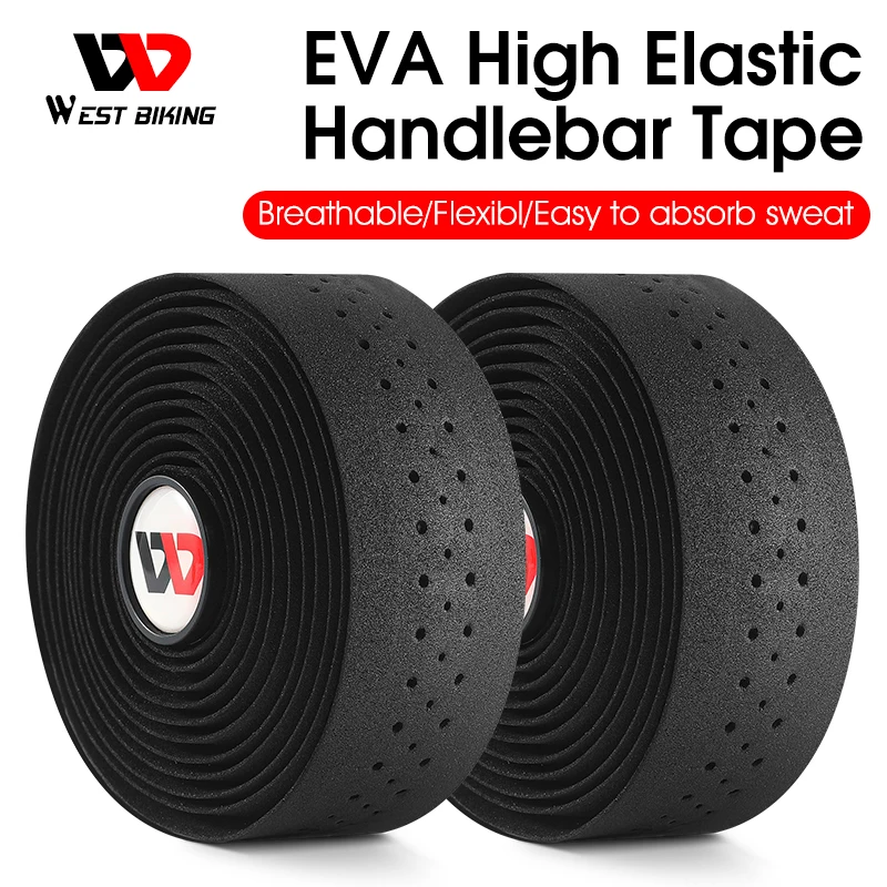 

WEST BIKING Soft Bicycle Handlebar Tape PU EVA Road Bike Handle Bar Tape Straps Shock Absorption Cycling Anti-slip Belt Wrap