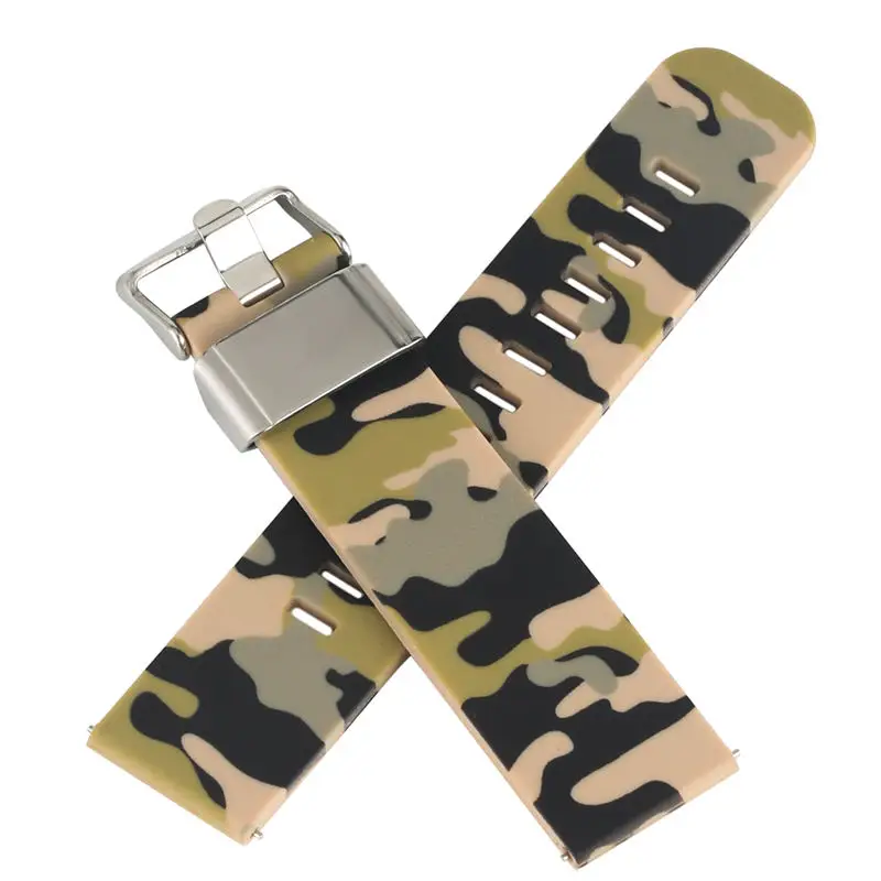 Силиконовый Камуфляжный серый сменный ремешок с регулируемой пряжкой в наличии
