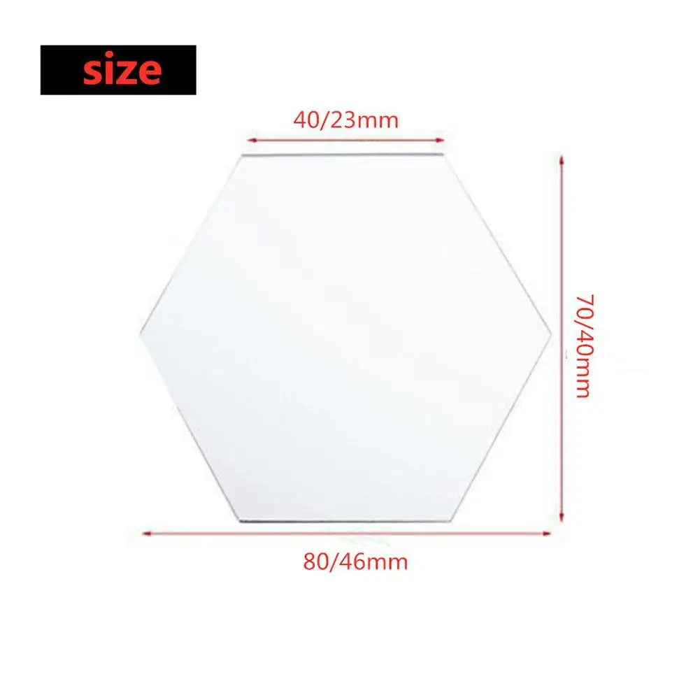 12 шт 3D Шестигранная акриловая зеркальная Настенная Наклейка s DIY Художественный
