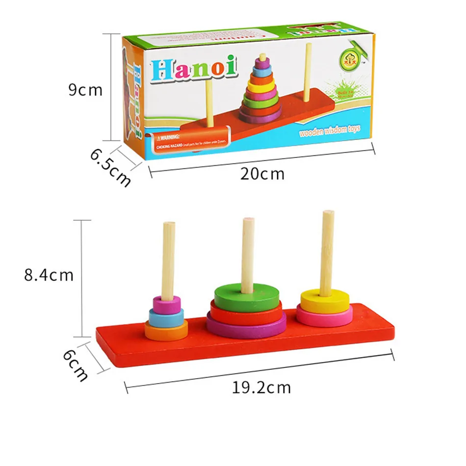 

Educational Toys Wooden Early Learning Classic Mathematical Toy for Children Wood Blocks for Baby Toys 24 Months Gift