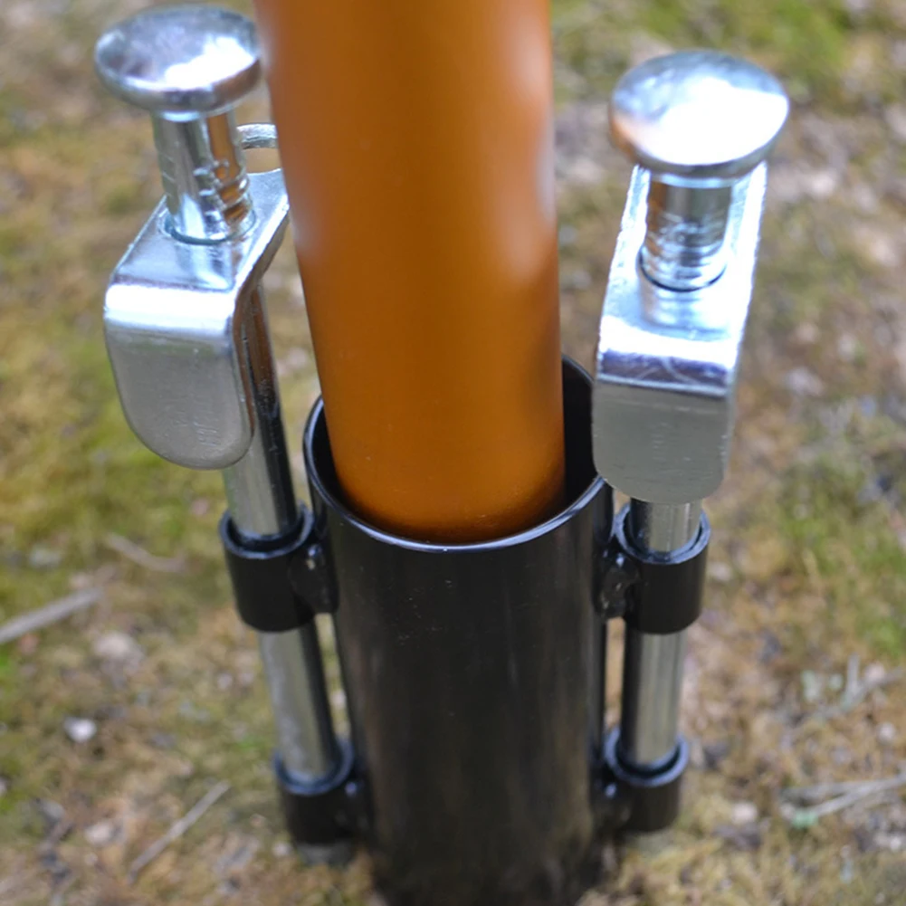 

Держатель для тента на открытом воздухе навес для кемпинга стержень Железный фиксированный держатель лампы ветрозащитный фонарный стенд п...