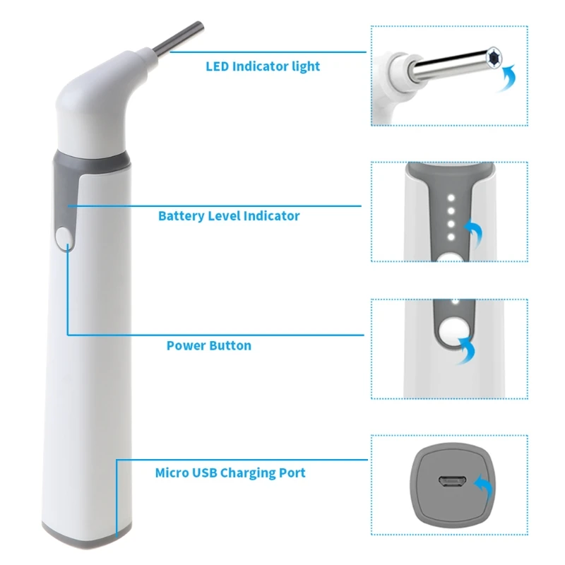 

Wifi Smart Otoscope Earscope Cleaner Ear Spoon Earpick 3.9mm Endoscope Camrea U4LA
