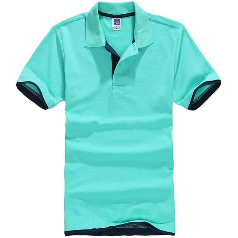 

Men Casual Cotton Solid Color Polos Men's Breathable Short Sleeve Tee Shirt Golf Tennis New Brand Clothes