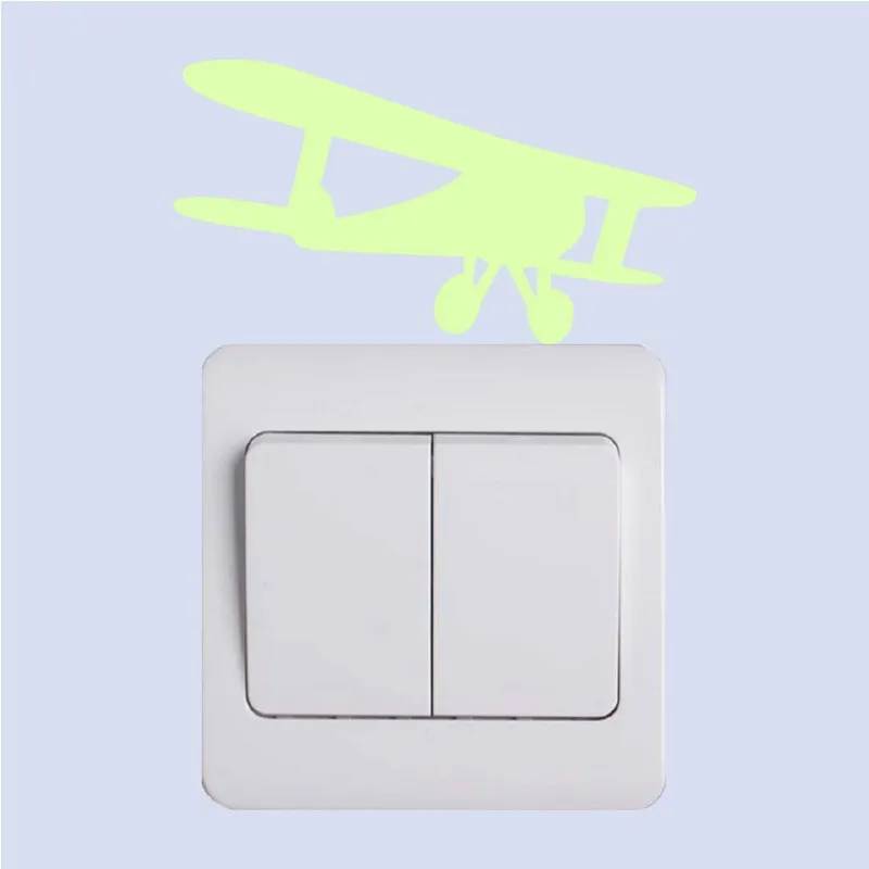 Классическая наклейка с переключателем самолета на стену рисунком планета декор