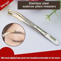 1 pc eyebrow trimming clip stainless steel elbow eyebrow clip makeup eyebrow pliers professional sharp facial hair removal tool