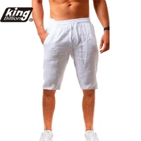 kb 2021 new mens cotton linen shorts pants male summer breathable solid color linen trousers fitness streetwear s 3xl