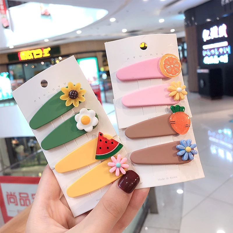 2020 1 компл. Милые заколки для волос девочек с оранжевыми ананасами морковкой