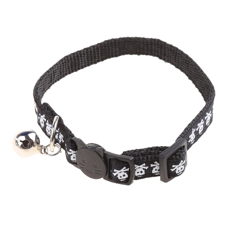 

4 Pcs Halloween Element Cat Safety Collars Breakaway with Bell Cute Kitten Puppy Quick Release Indoor Outdoor Wearing