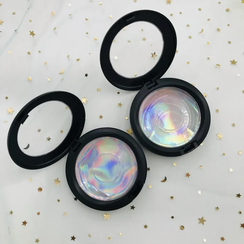 Круглая коробка для ресниц с ресницами розовая черная золотая на заказ