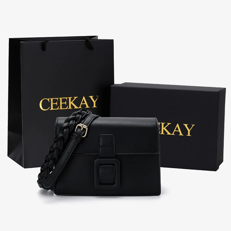 

Classic Black Bag For Women 2021 New Fashion All-match Shoulder Bags Female Luxury PU Leather Texture Handbag Messenger Bags