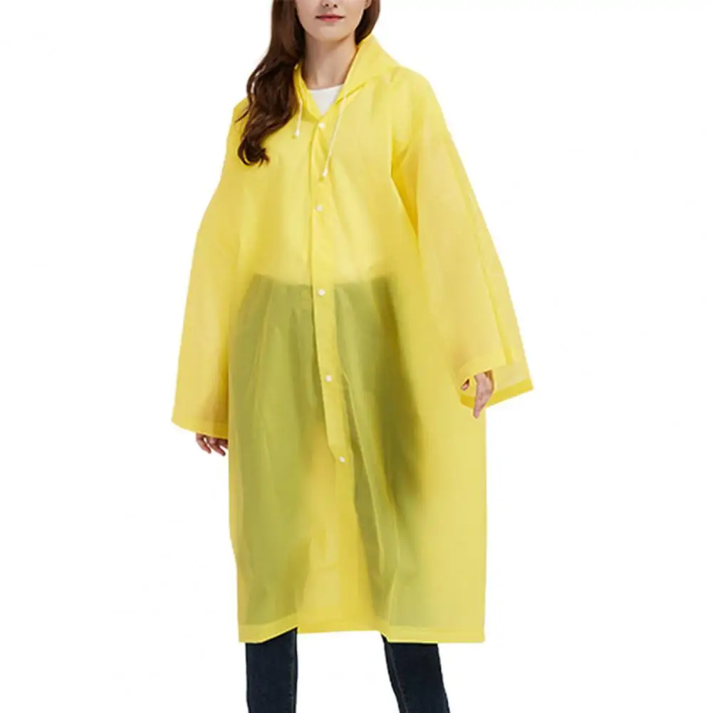 Unisex Raincoat Hooded Loose Simple Long Sleeve Non-disposable Rainwear for Rainy Day unisex isolation hooded long sleeve coverall hazmat suit protection protective disposable factory hospital safety clothing