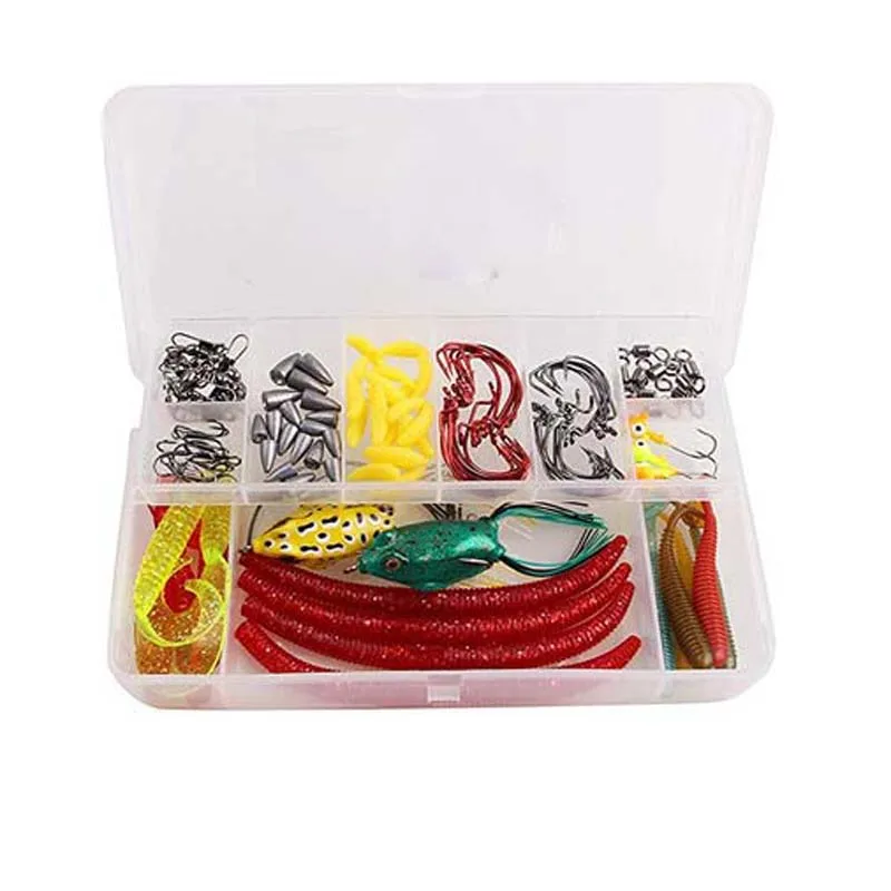 

150 шт./коробка, двухслойная коробка для рыболовных приманок