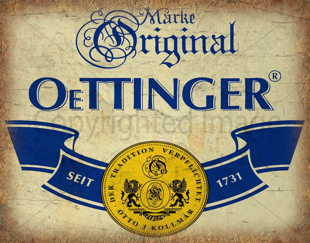 Металлический оловянный плакат Oettinger для пива паба бара настенный